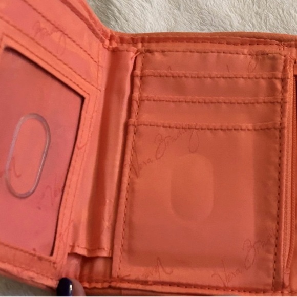 Vera Bradley Quilted Black and Pink Splatter Snap Front Tri Fold Wallet 5”x4” - Picture 6 of 6